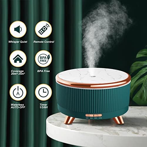 Essential Oil Diffuser 500ml - Remote, 7 Colors, Marble Design