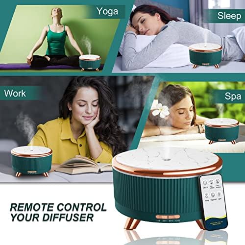 Essential Oil Diffuser 500ml - Remote, 7 Colors, Marble Design