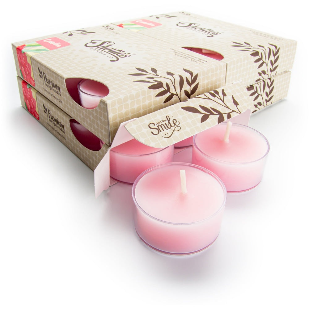 Carnation Scented Tealights - 24 Pack, 5-Hour Burn, Essential Oils