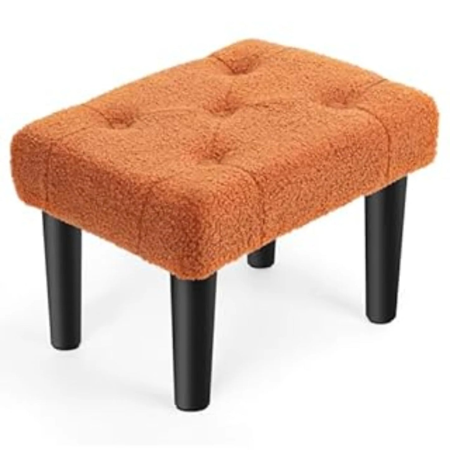 Teddy Velvet Ottoman Foot Rest - Grey, Office & Home Use