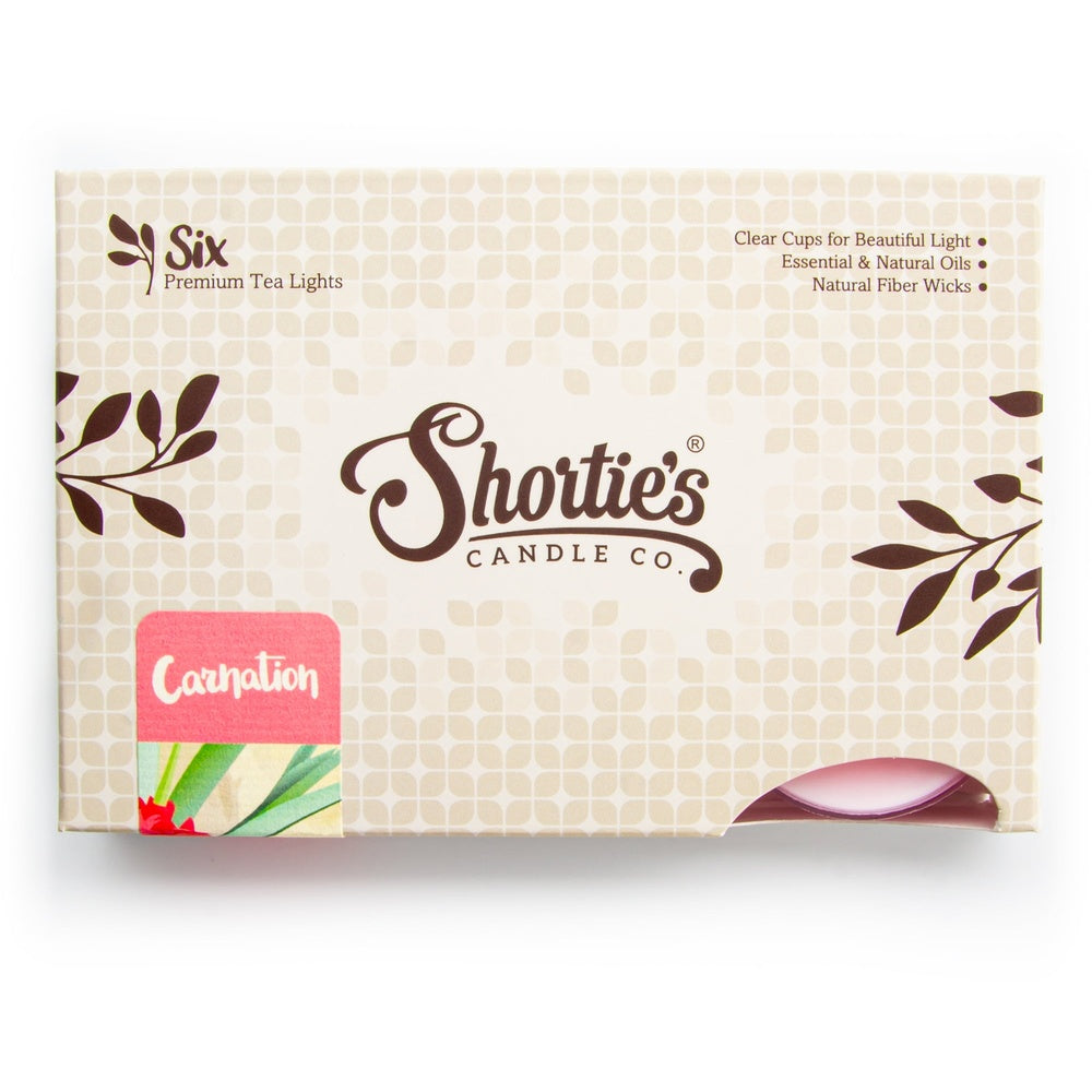 Carnation Scented Tealights - 24 Pack, 5-Hour Burn, Essential Oils