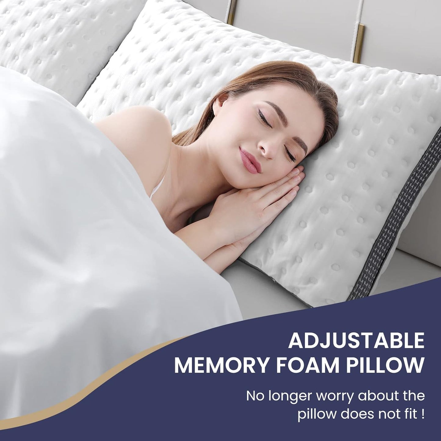 Cooling Gel Memory Foam Pillows - Queen Size Set of 2