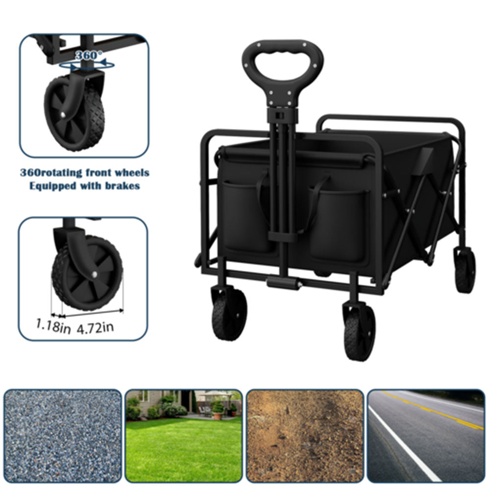 Foldable Garden Wagon Cart: Portable Camping Trolley