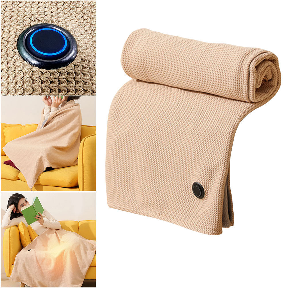 USB Heated Blanket Shawl - 3-Level Warmth, Portable Comfort
