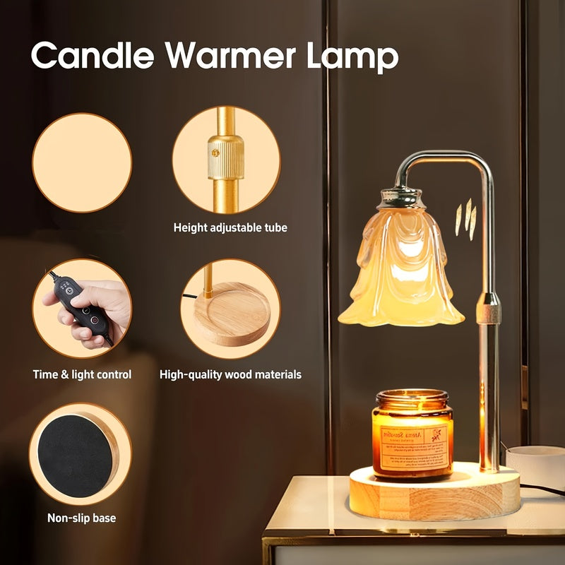 Flameless Candle Warmer with Timer & Dimmer - Wax Melter