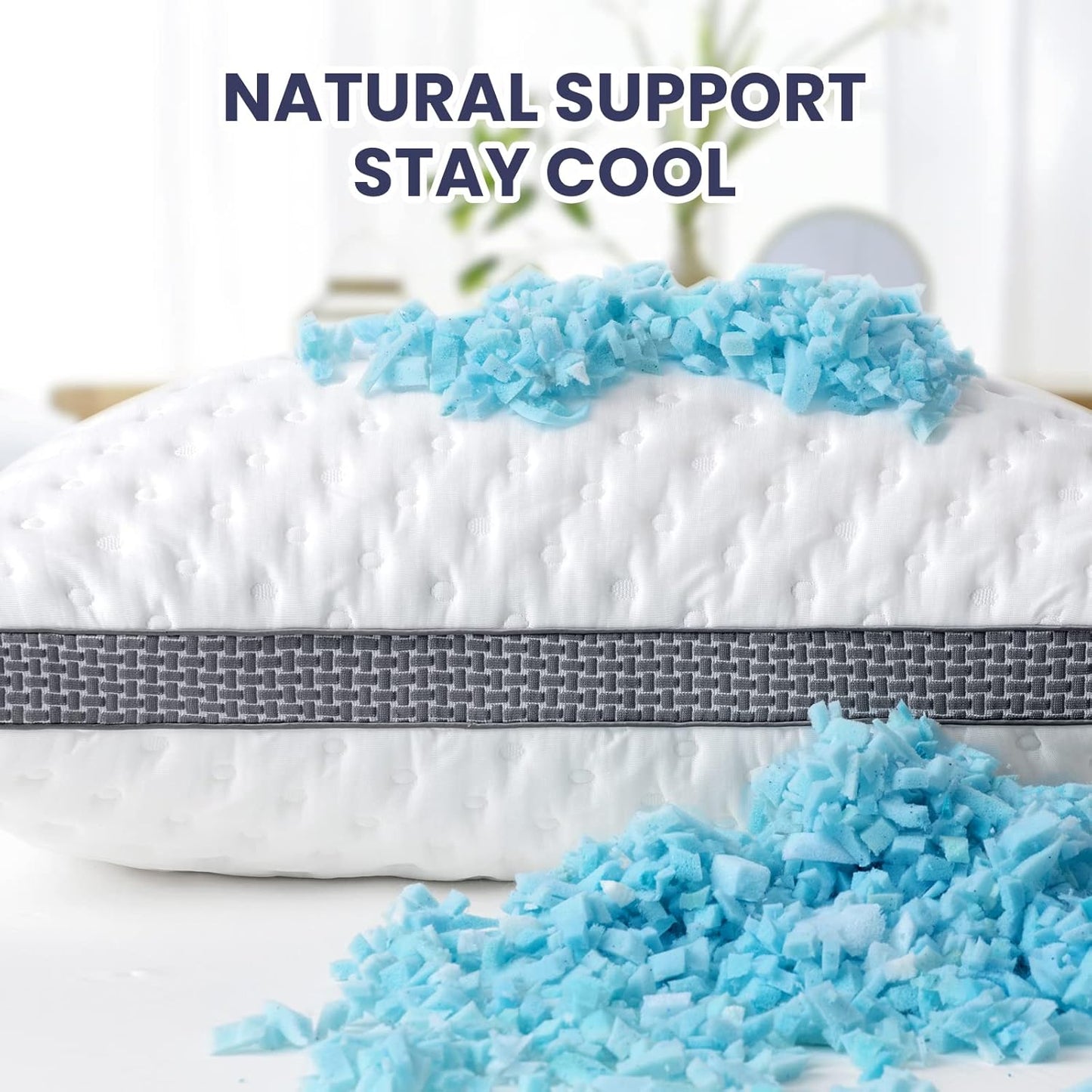 Cooling Gel Memory Foam Pillows - Queen Size Set of 2