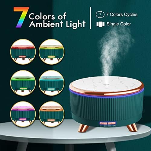 Essential Oil Diffuser 500ml - Remote, 7 Colors, Marble Design
