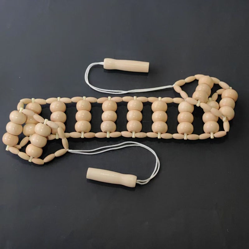 Wooden Back Roller Massager - Ergonomic Muscle Relief Tool