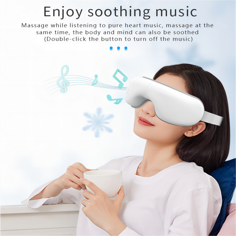 Eye Massager with Heat & Bluetooth - Relieve Strain & Improve Sleep