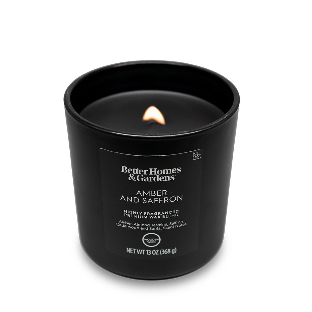 Amber Saffron Candle Set - 4 Pack, 13oz, 65h Burn, Home Decor