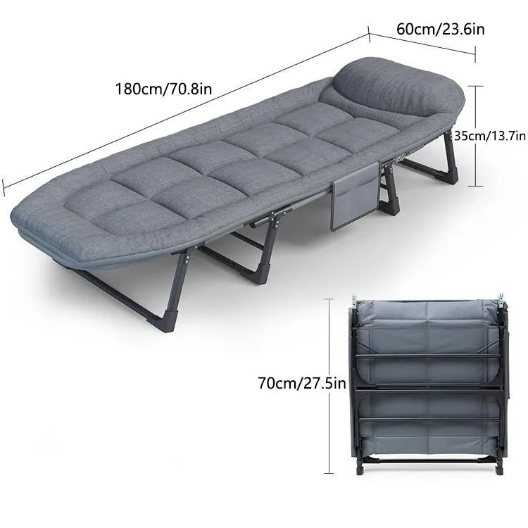 Sleeping Cots for Adults: 6-Position Portable Bed with Mattress