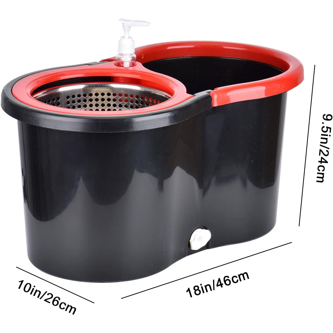 360° Spin Mop Set - Stainless Steel, 3 Microfiber Heads