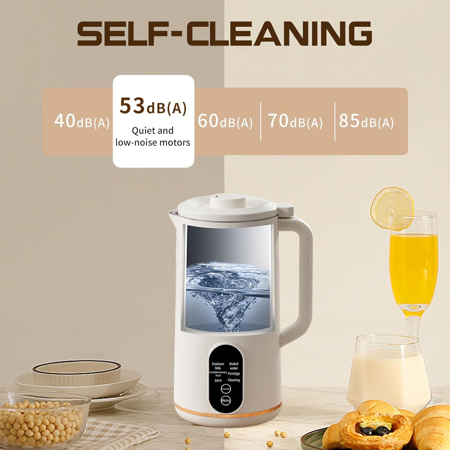 Automatic Nut Milk Maker - 22oz Low Noise Soy Milk Machine