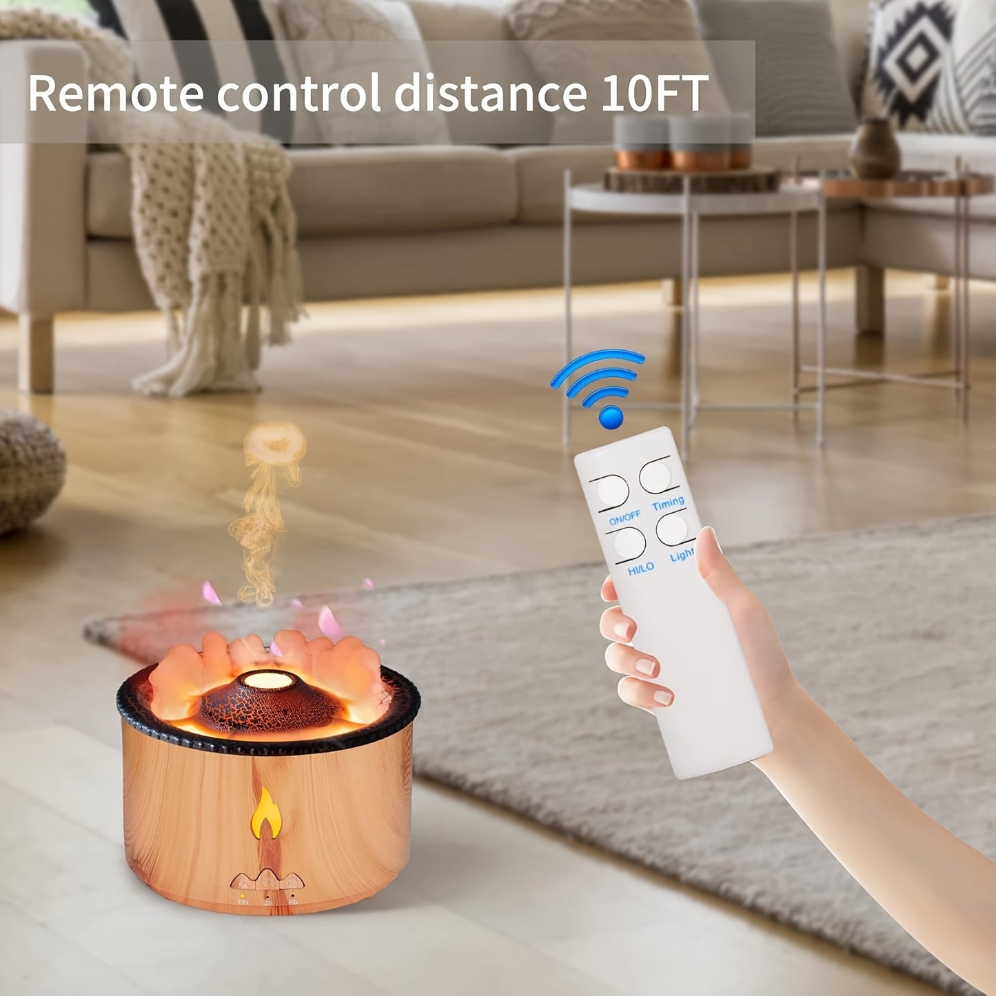Volcano Flame Cool Mist Humidifier - Ultrasonic Aroma Diffuser