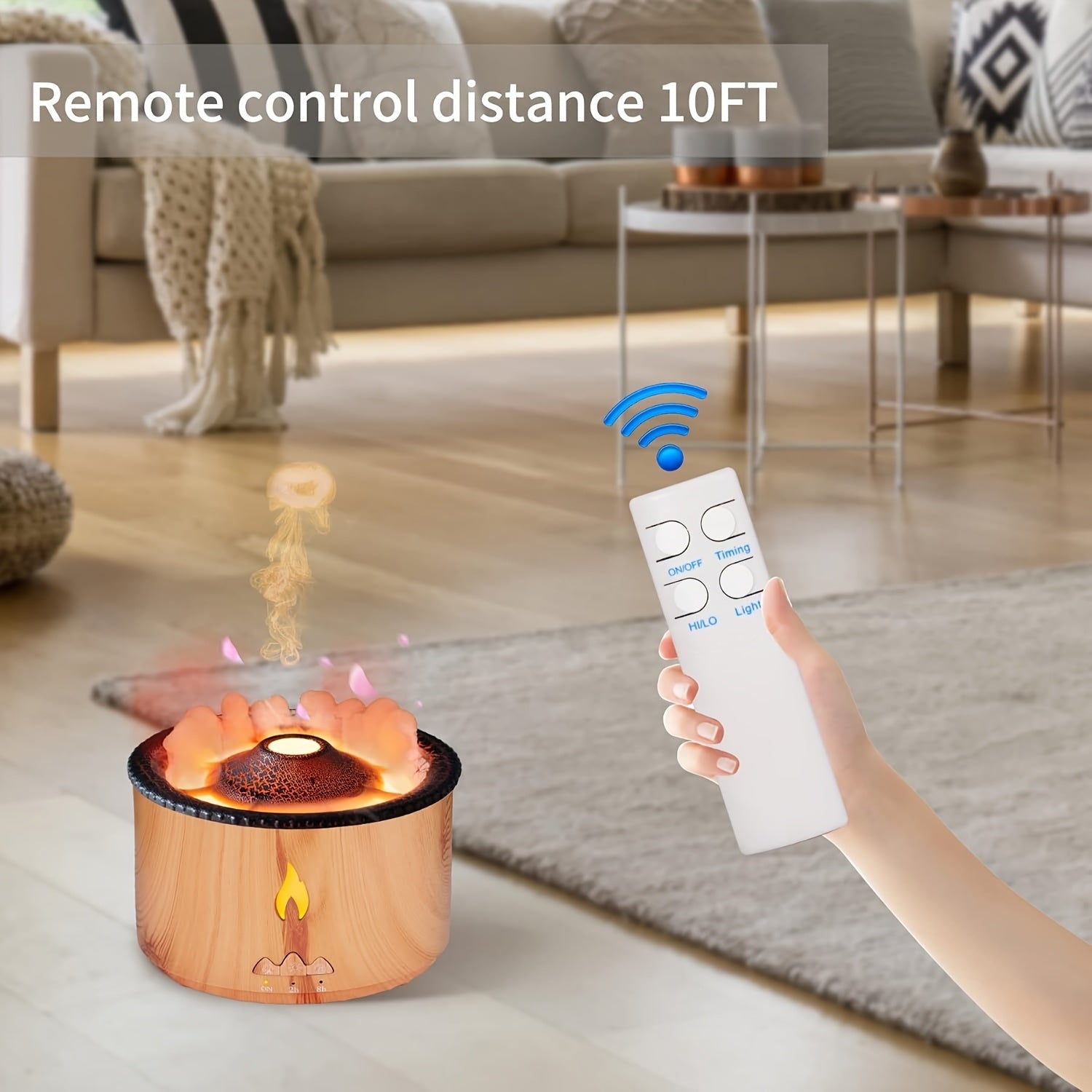 Volcano Flame Cool Mist Humidifier - Ultrasonic Aroma Diffuser