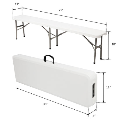 6FT Foldable Outdoor Bench - Durable, Waterproof & Portable