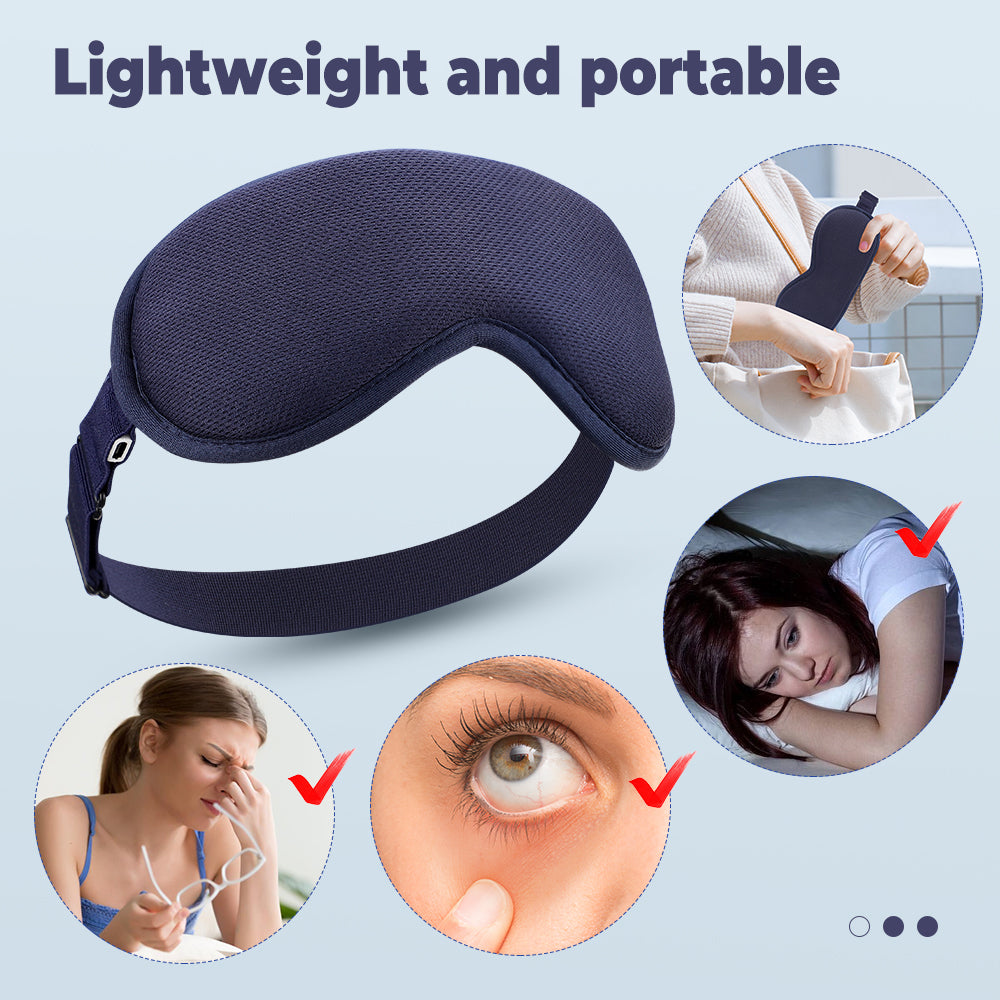 Hot Compress Steam Eye Mask - 3D Massage & Smart Timing