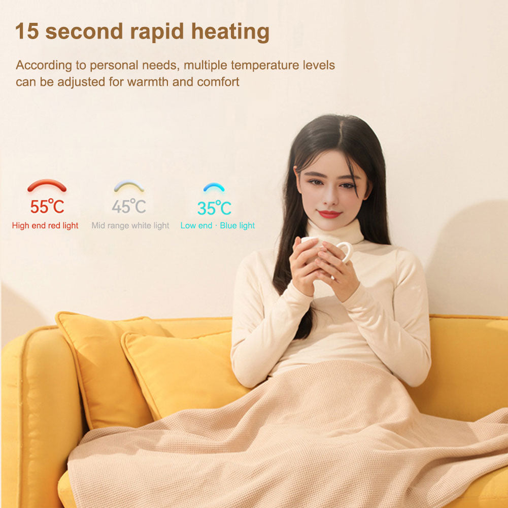 USB Heated Blanket Shawl - 3-Level Warmth, Portable Comfort