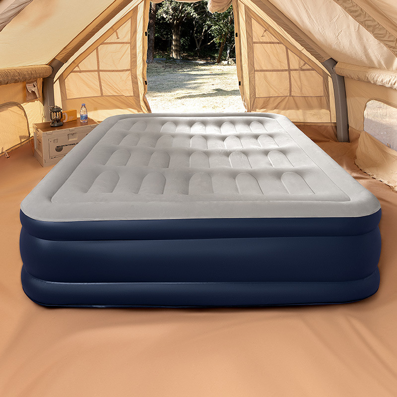 PVC Inflatable Mattress with Built-In Pump - 1-2 Person
