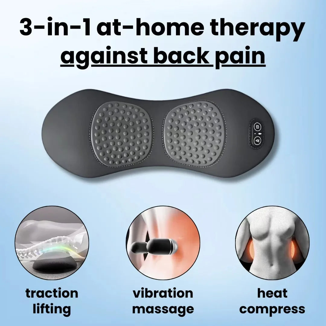 Back Massager 3-in-1: Shiatsu, Heat & Vibration Relief