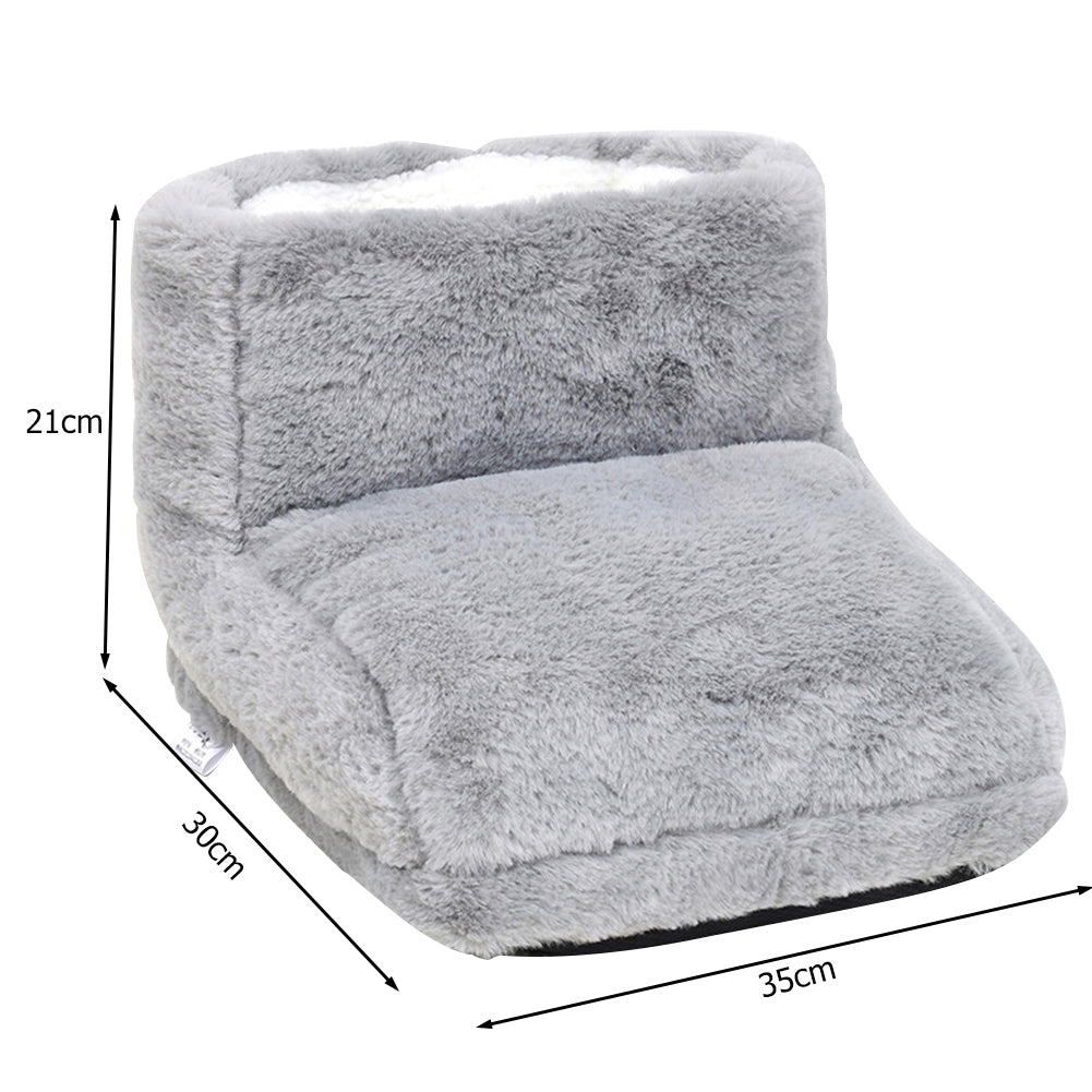 Electric Foot Warmer USB Heated Plush Slippers - Cozy & Washable