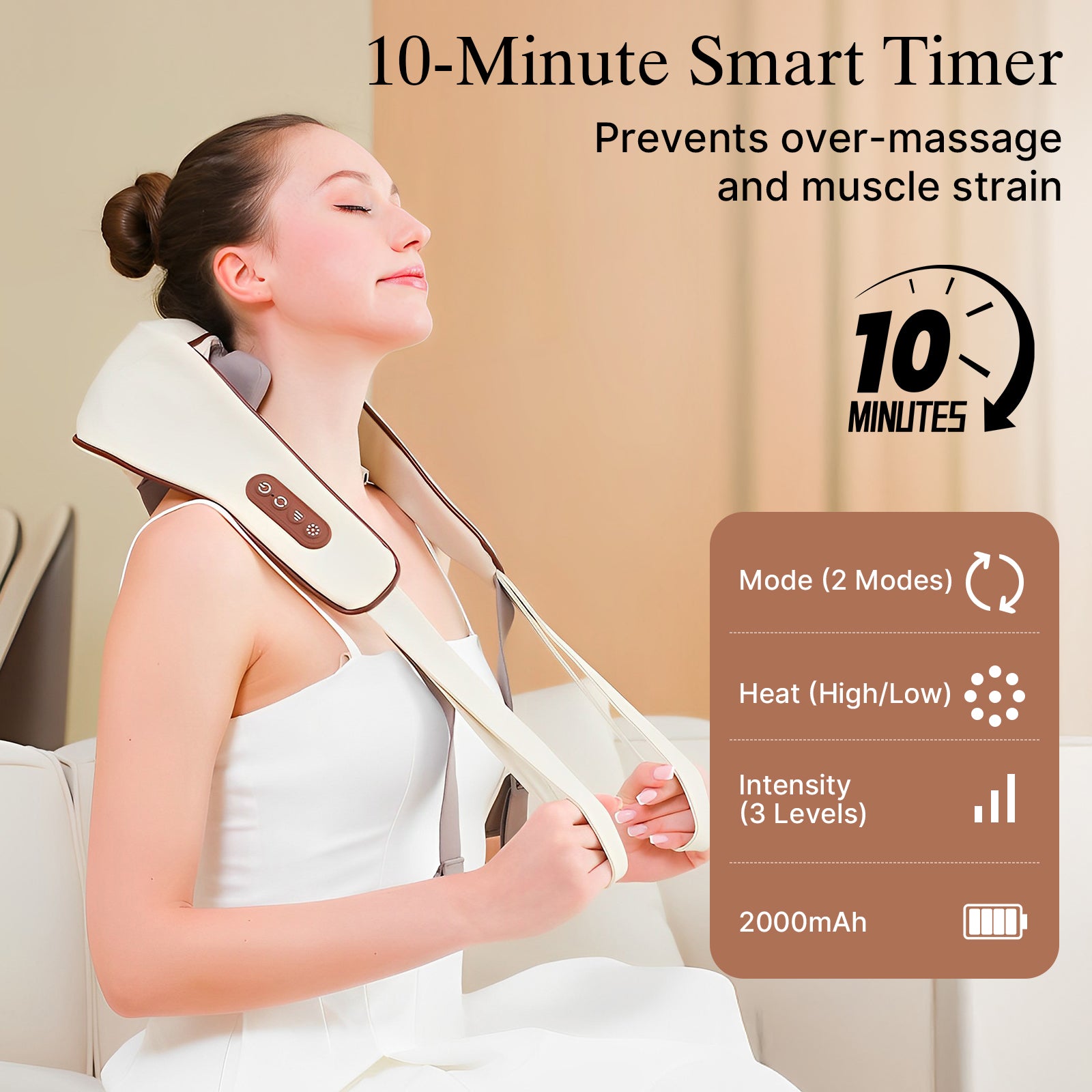 Neck & Shoulder Massager: Cordless Heat for Deep Pain Relief