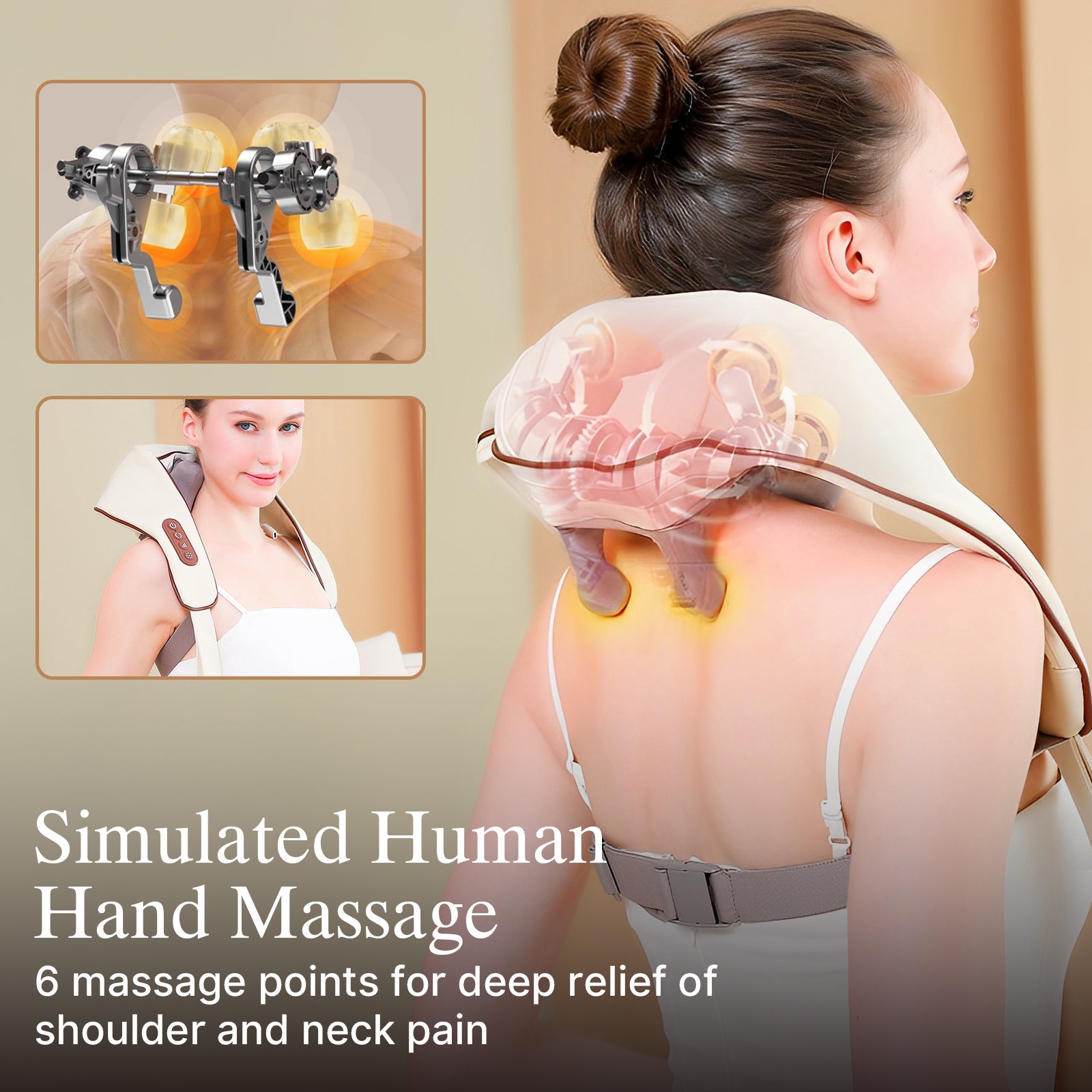 Neck & Shoulder Massager: Cordless Heat for Deep Pain Relief