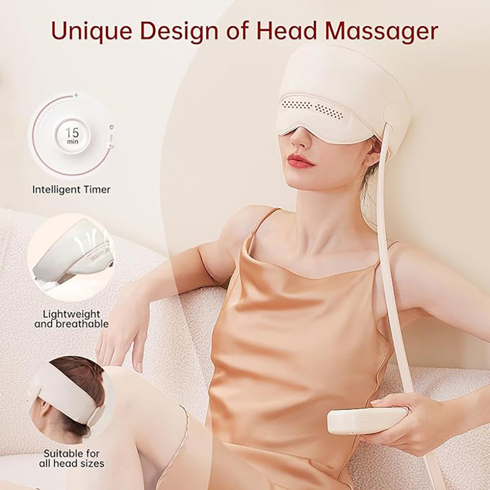 Electric Head Massager with Heat & Airbag Compression