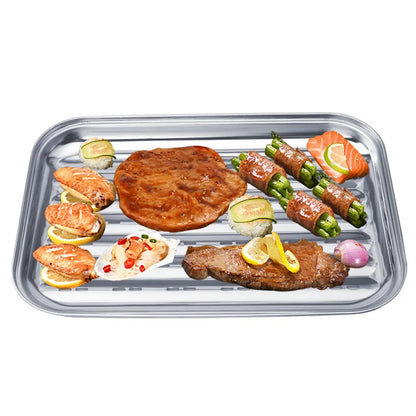 Air Fryer Basket & Pan Set - Large Stainless Steel Tray