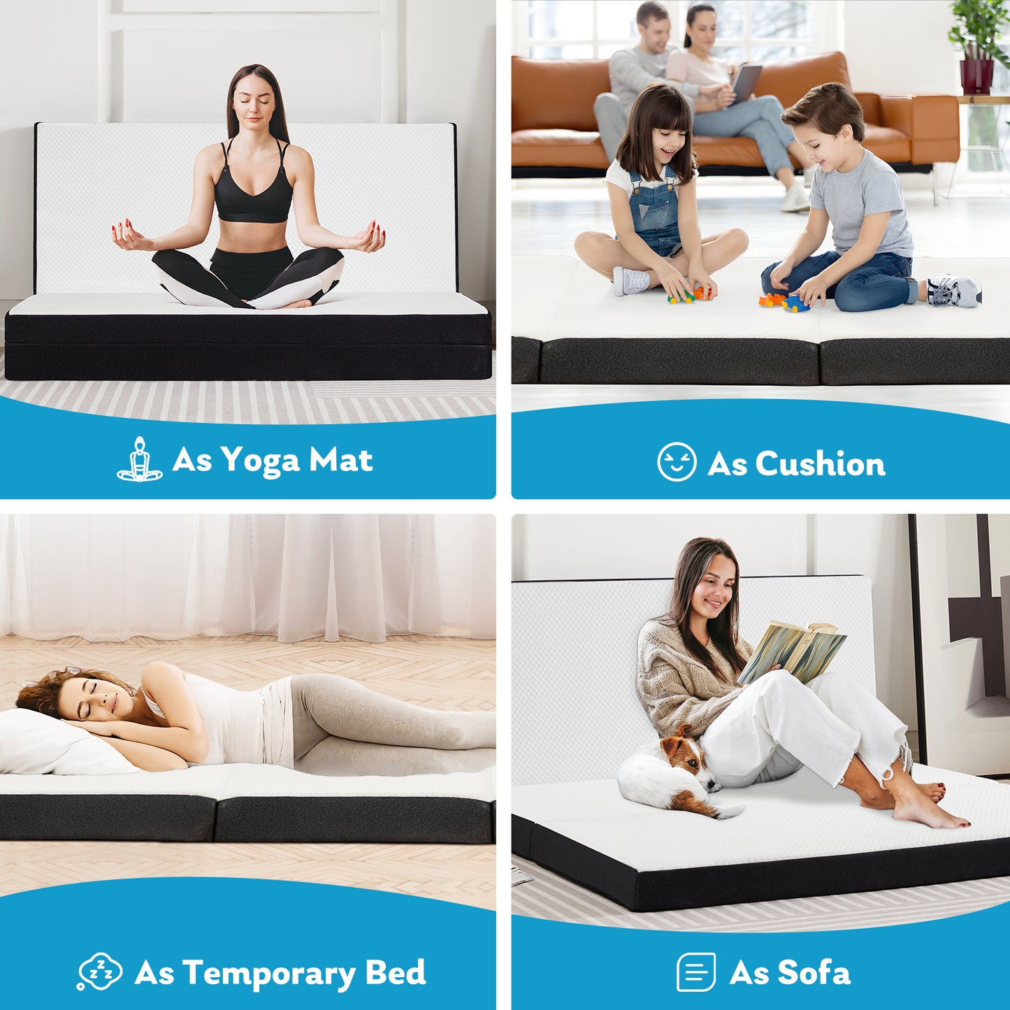 Memory Foam Travel Mattress - Portable, Foldable, CertiPUR-US