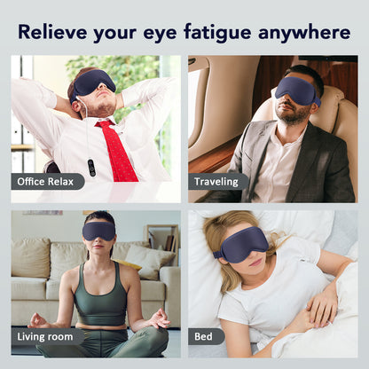 Hot Compress Steam Eye Mask - 3D Massage & Smart Timing