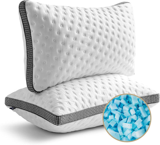 Cooling Gel Memory Foam Pillows - Queen Size Set of 2