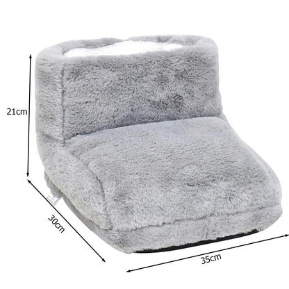 Electric Foot Warmer USB Heated Plush Slippers - Cozy & Washable