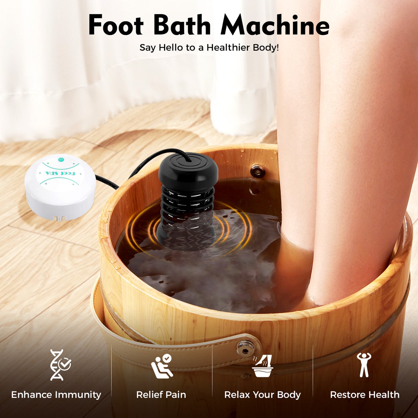 Ionic Detox Foot Bath Machine - Portable Home Spa Kit