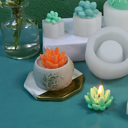 DIY Craft Molds - 9PCS Aromatherapy Candle & Soap Silicone Set