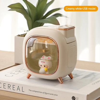 Ultrasonic Humidifier 500ML - Dual Spray & Colorful Lights
