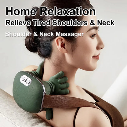 4D Shiatsu Neck Massager with Heat - Cordless & Portable