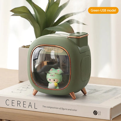 Ultrasonic Humidifier 500ML - Dual Spray & Colorful Lights