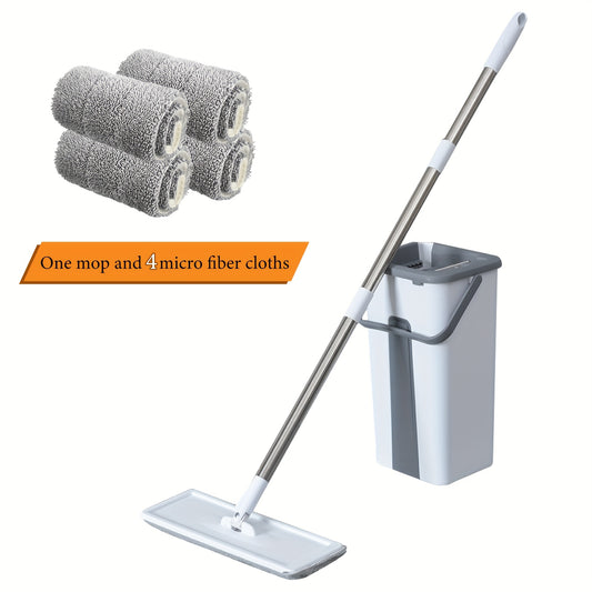 Magic Mop & Bucket Set - 360° Spin, Hands-Free Cleaning