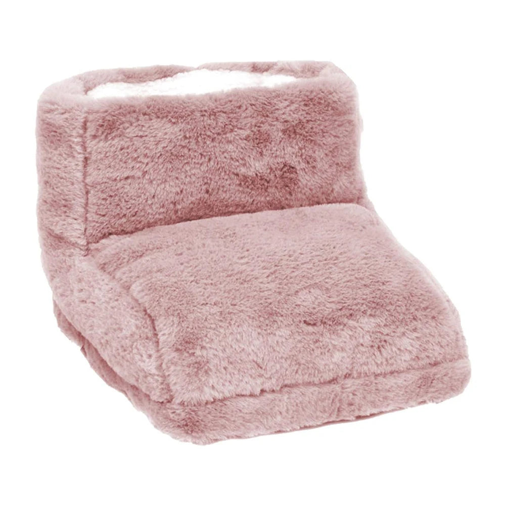 Electric Foot Warmer USB Heated Plush Slippers - Cozy & Washable