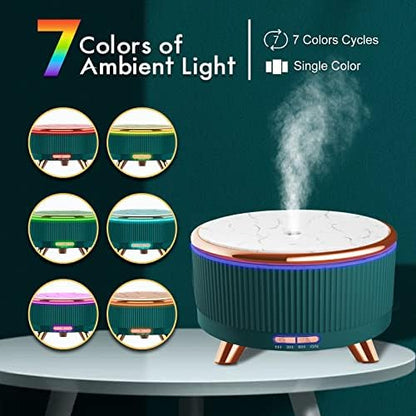 Essential Oil Diffuser 500ml - Remote, 7 Colors, Marble Design