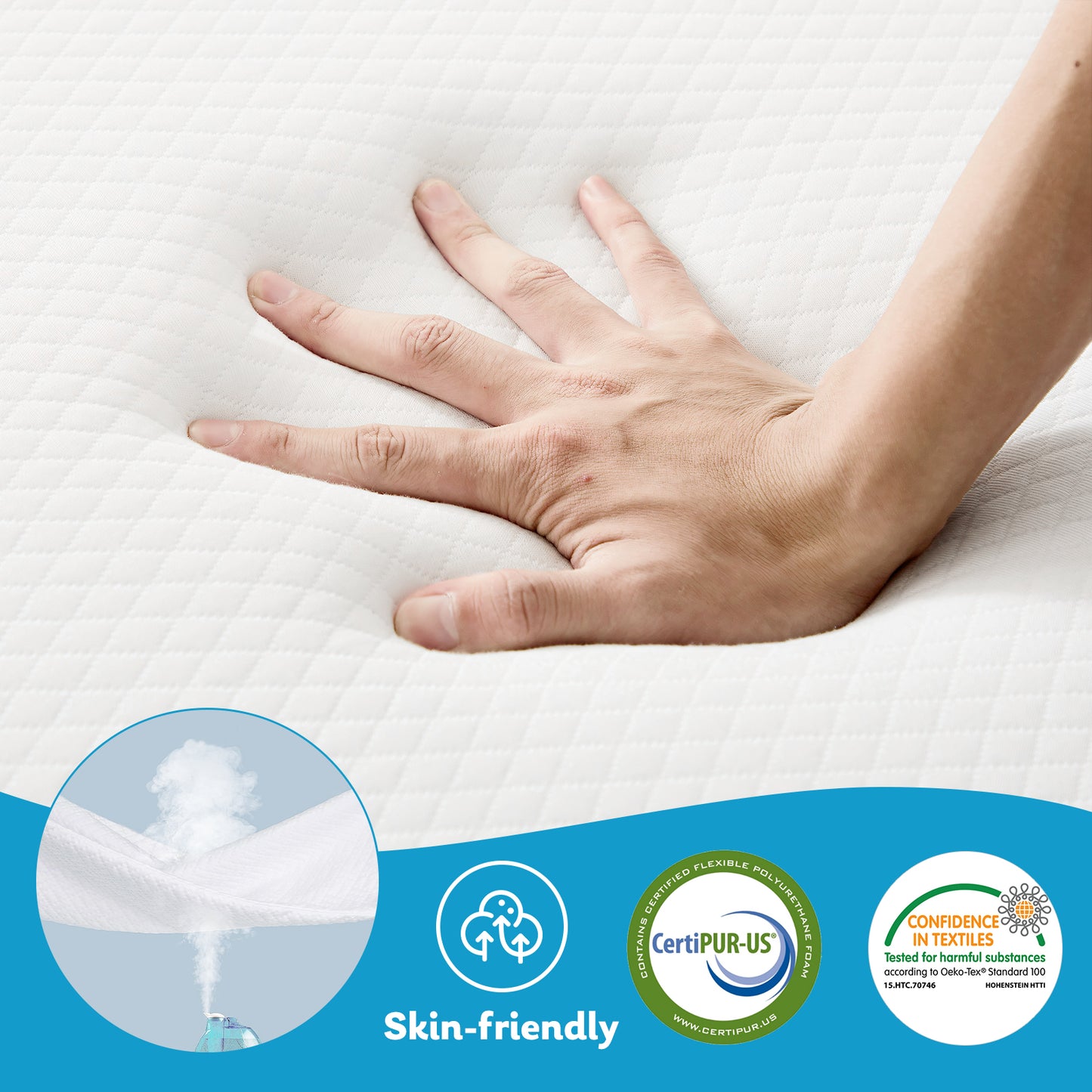 Memory Foam Travel Mattress - Portable, Foldable, CertiPUR-US