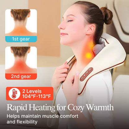 Neck & Shoulder Massager: Cordless Heat for Deep Pain Relief