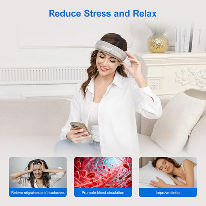 Portable Electric Head Massager - 5 Modes, Heat & Bluetooth