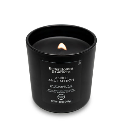 Amber Saffron Candle Set - 4 Pack, 13oz, 65h Burn, Home Decor