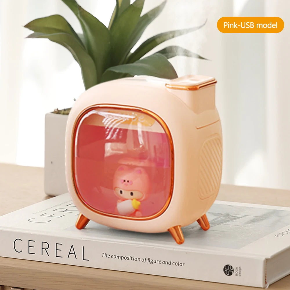 Ultrasonic Humidifier 500ML - Dual Spray & Colorful Lights