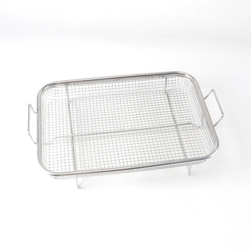 Air Fryer Basket & Pan Set - Large Stainless Steel Tray