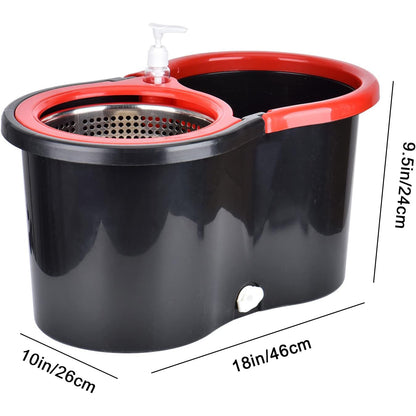 360° Spin Mop Set - Stainless Steel, 3 Microfiber Heads