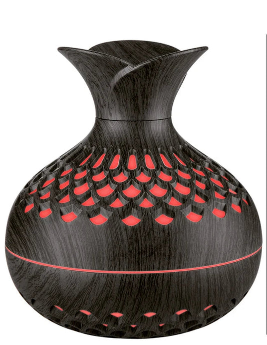 Wood Grain Flower Humidifier - USB Aromatherapy Diffuser