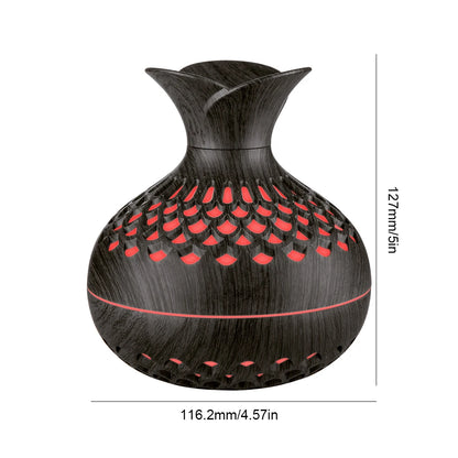 Wood Grain Flower Humidifier - USB Aromatherapy Diffuser